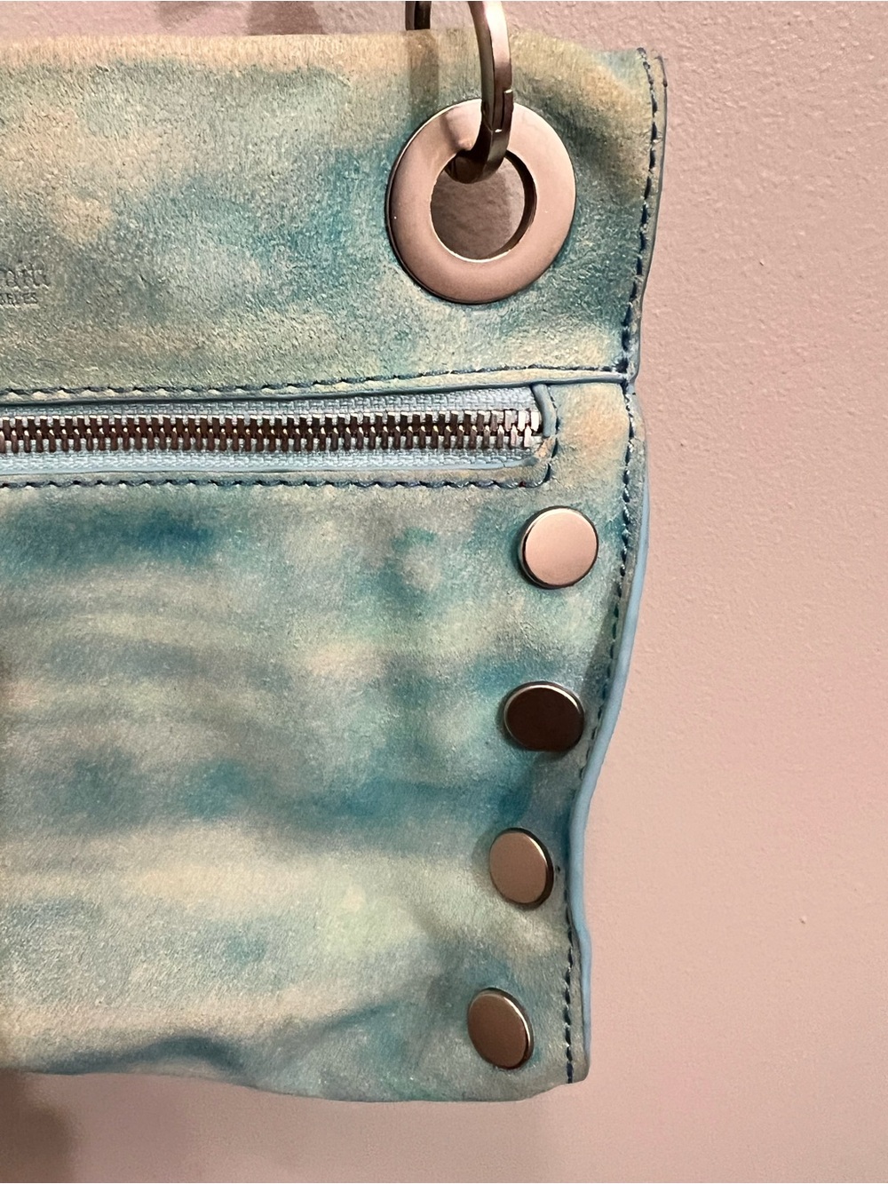 Hammitt Tony small handbag featuring a light blue tie-dye pattern - Picture 12 of 12